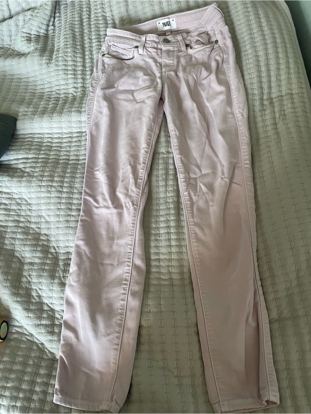 PAIGE Straight Leg Jeans | Size 24 | Lavender/Lilac | Low Rise